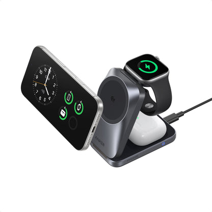 Anker Prime Wireless Charging Station in use